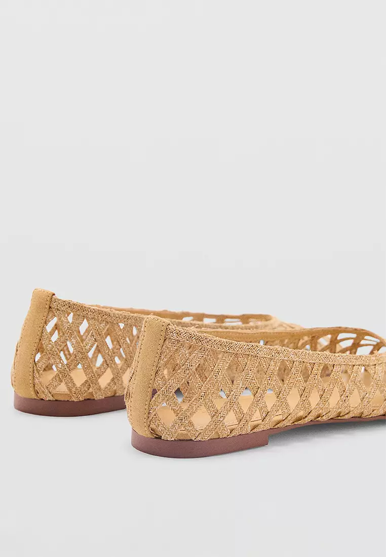 Natural Fibre Ballerina Flats