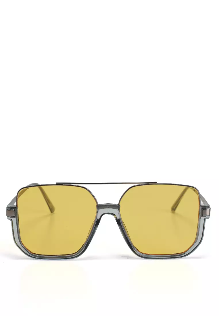 Retro Square Aviator Sunglasses