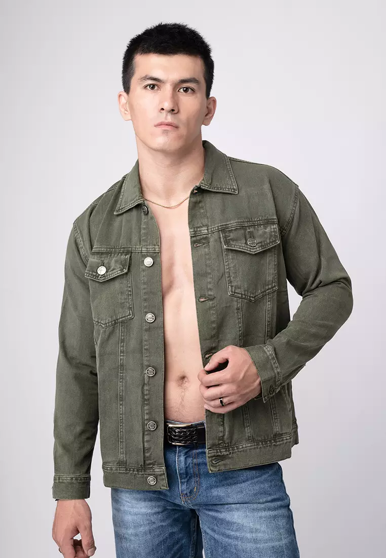 Jacket Jeans Green Army Premium