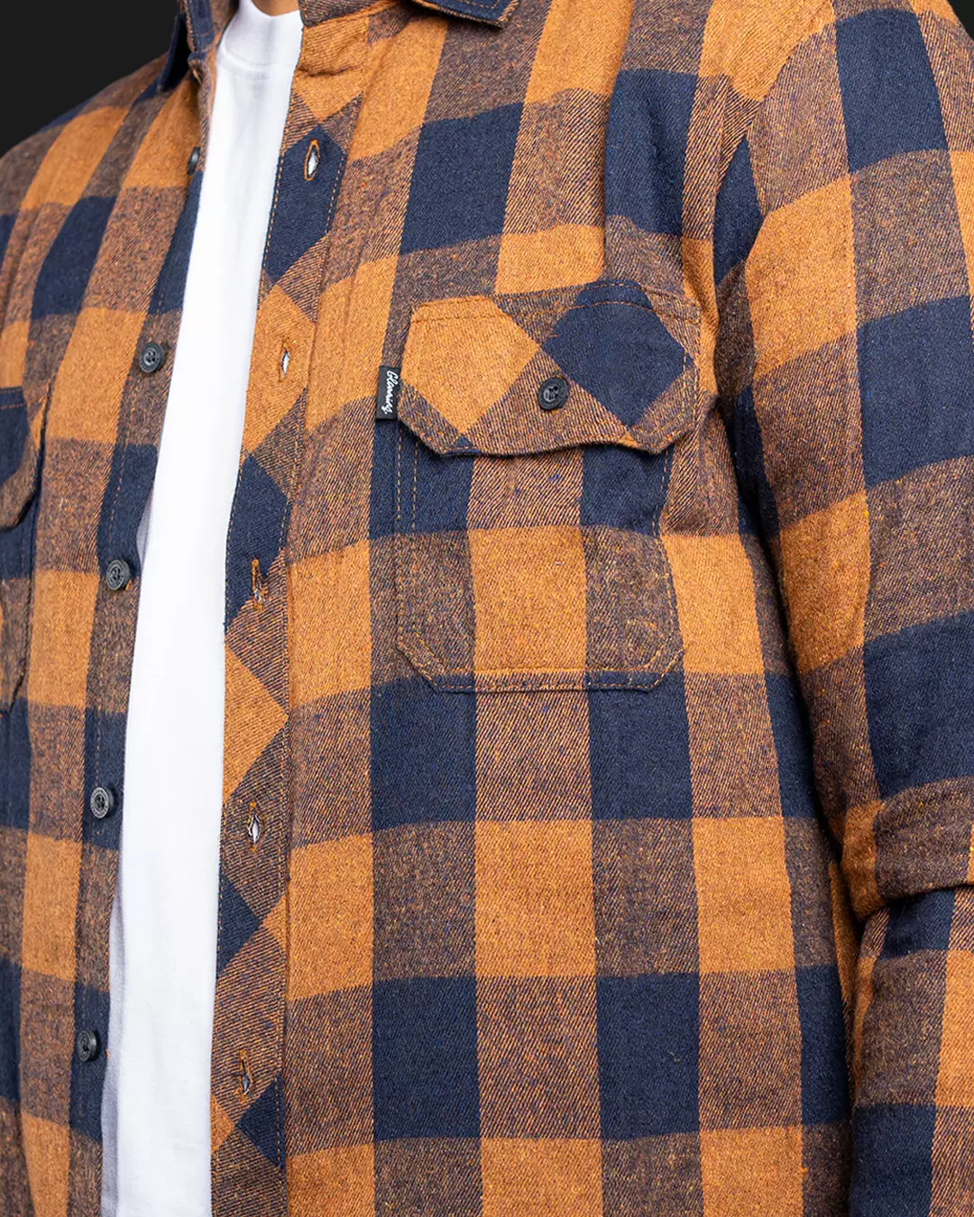 Kemeja Flanel Panjang S-Threes Unisex