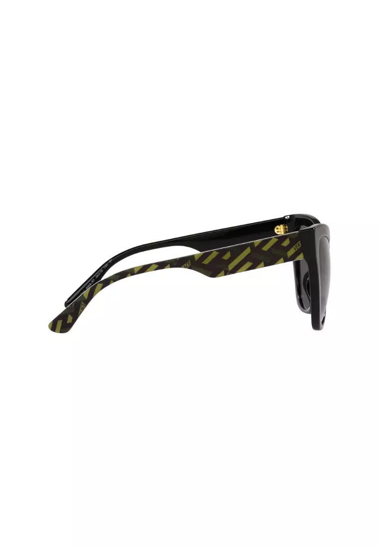 Women's Cat Eye Frame Black Acetate Sunglasses - VE4417U