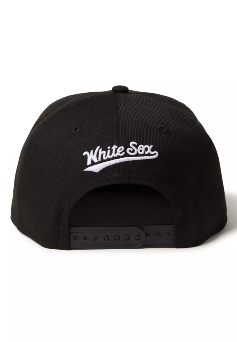 NE Chicago White Sox Double Logo Black 9FIFTY Snapback Cap