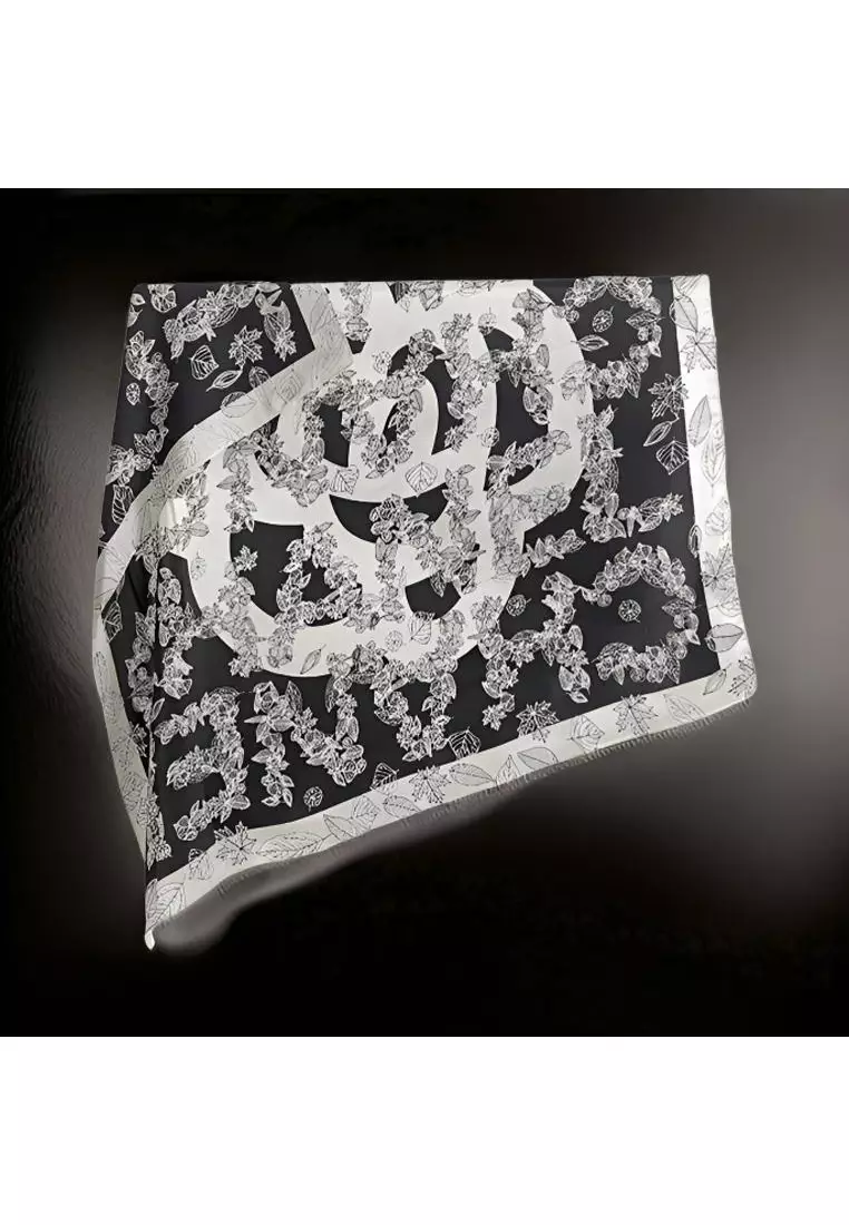 Luxury Silk Ladies' Large Scarf, Sun-Proof Crepe Satin, Premium Souvenir.