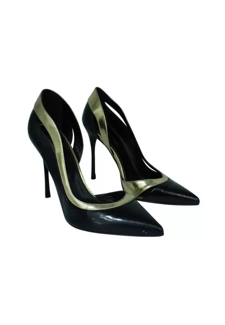 Gold and hot sale black stilettos