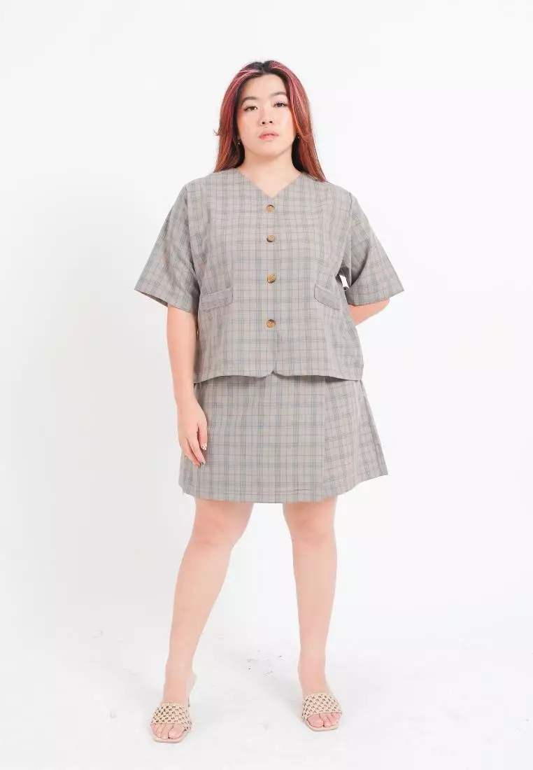 Plus Size Set Blazer Eun Hye Khakis