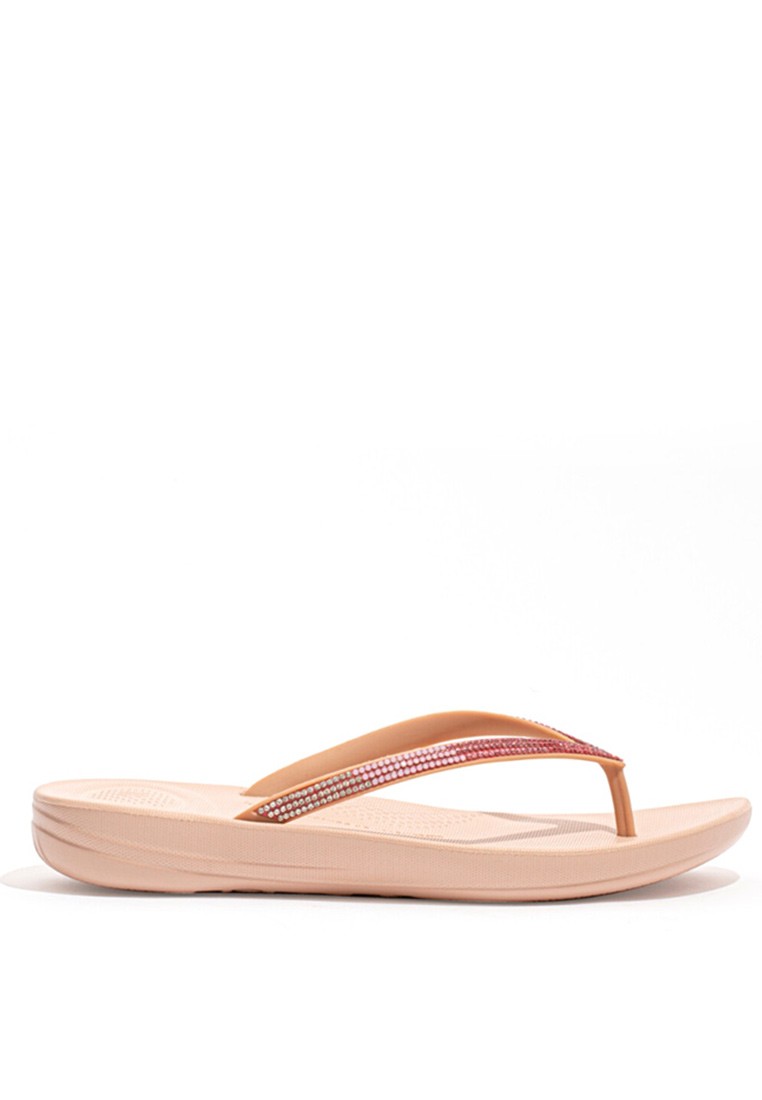 FitFlop iQUSHION Women's Ombre-Sparkle Flip-Flops - Beige (DG5-137)