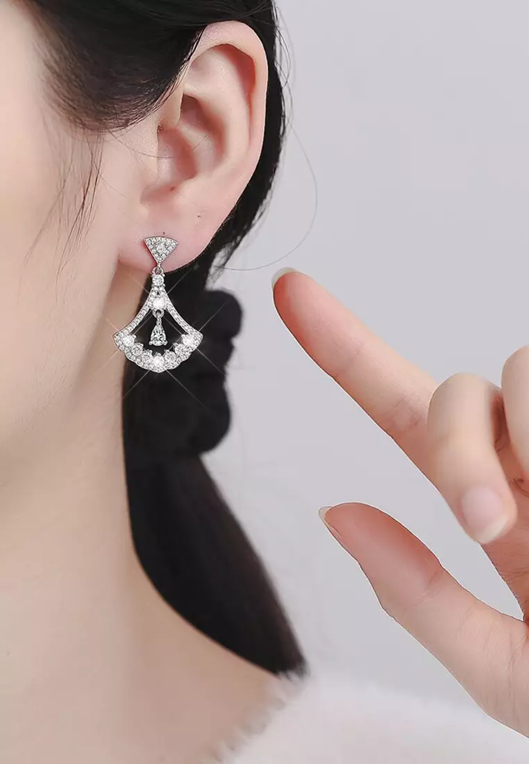Anting Wanita Berlian Korea Elegan Perhiasan Cewek Original Anti Pudar COD