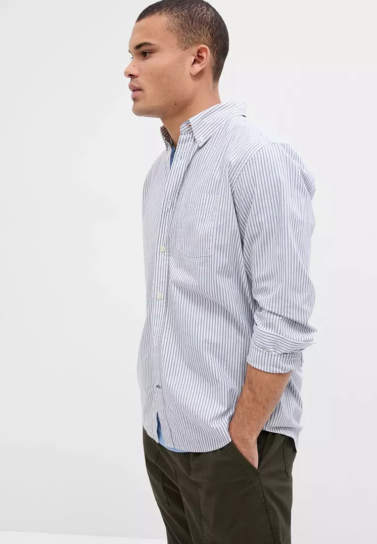 Buy GAP Stretch Poplin Shirt in Standard Fit 2023 Online | ZALORA