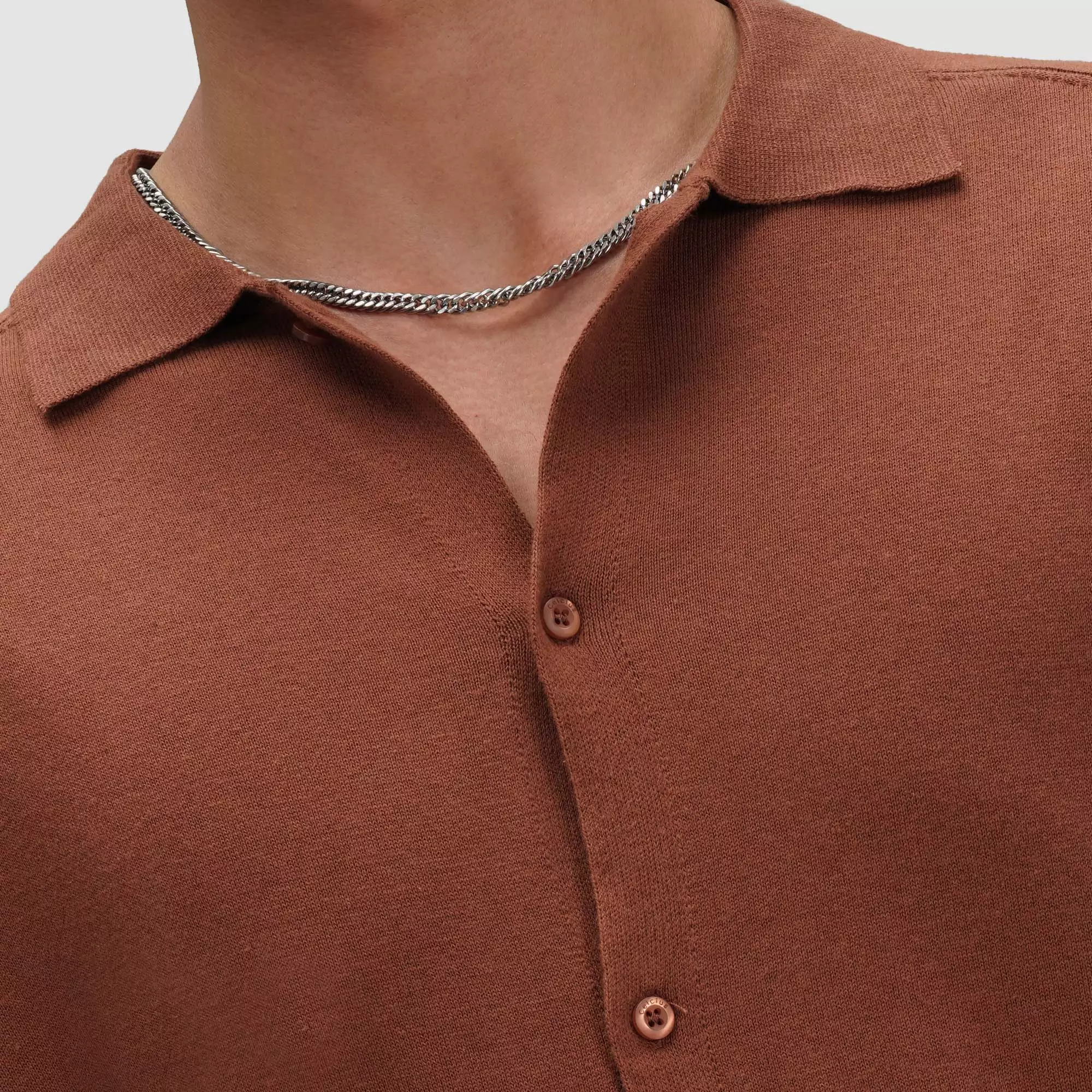 CELCIUS Relaxed Fit Kemeja Knit I31000421C Coklat