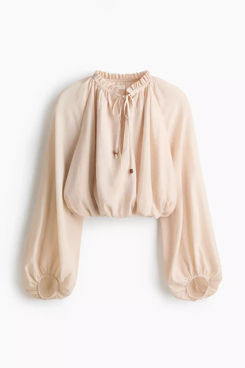 Oversized crêpe blouse