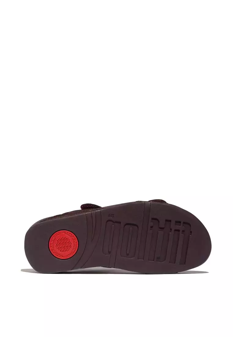 FitFlop LULU Adjustable Shimmerlux Back-Strap Sandals - Plumberry (GA2-C88)