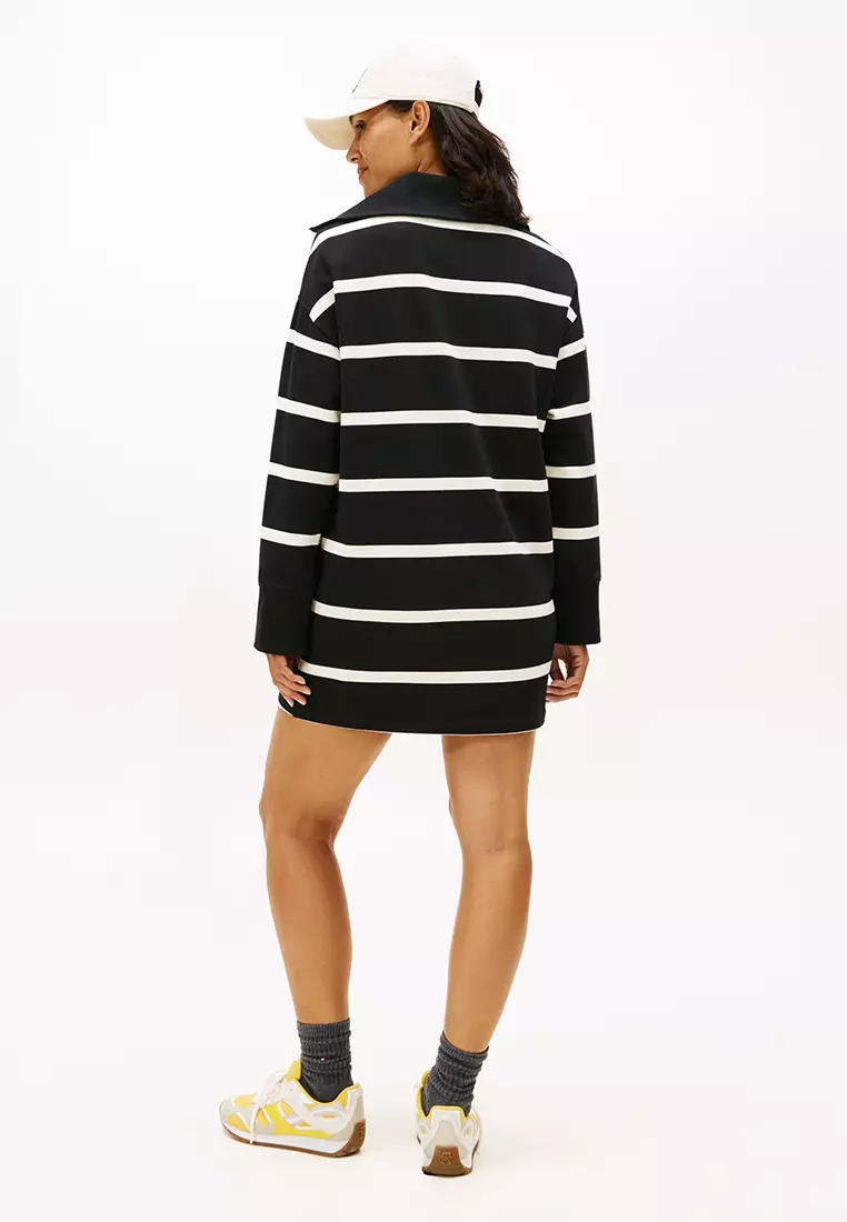 Buy Tommy Hilfiger Half-Zip Relaxed Mini Sweatshirt Dress - TH Mainline  2026 Online | ZALORA
