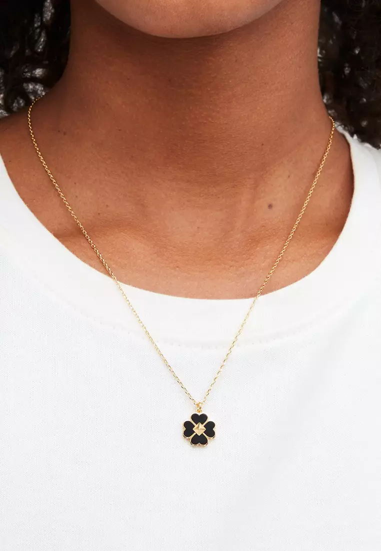 Kate spade clover necklace on sale