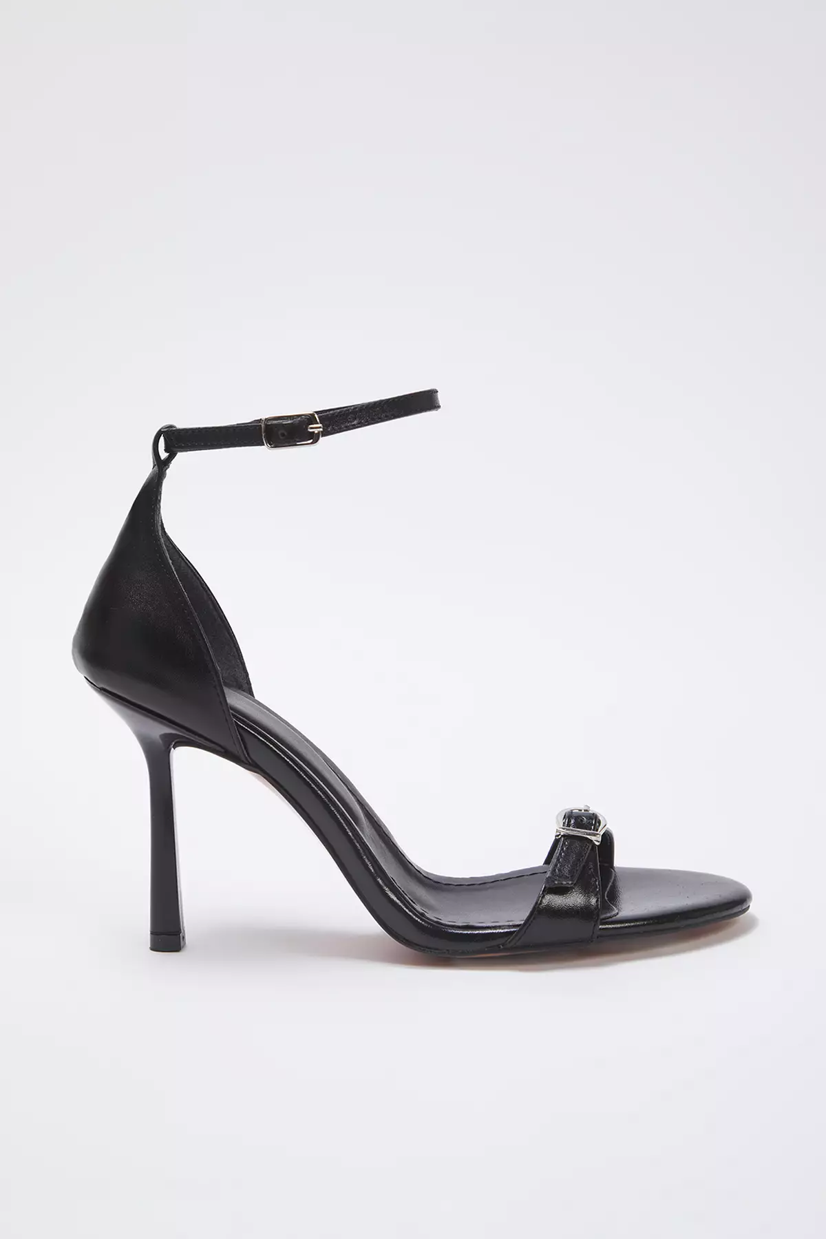 Black Buckle Thin Heels Women Classic Pumps Takss25To00019