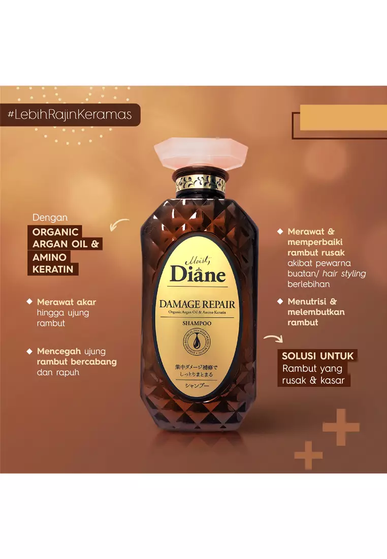 PAKET Moist Diane DAMAGE REPAIR Shampoo + Treatment (Conditioner)