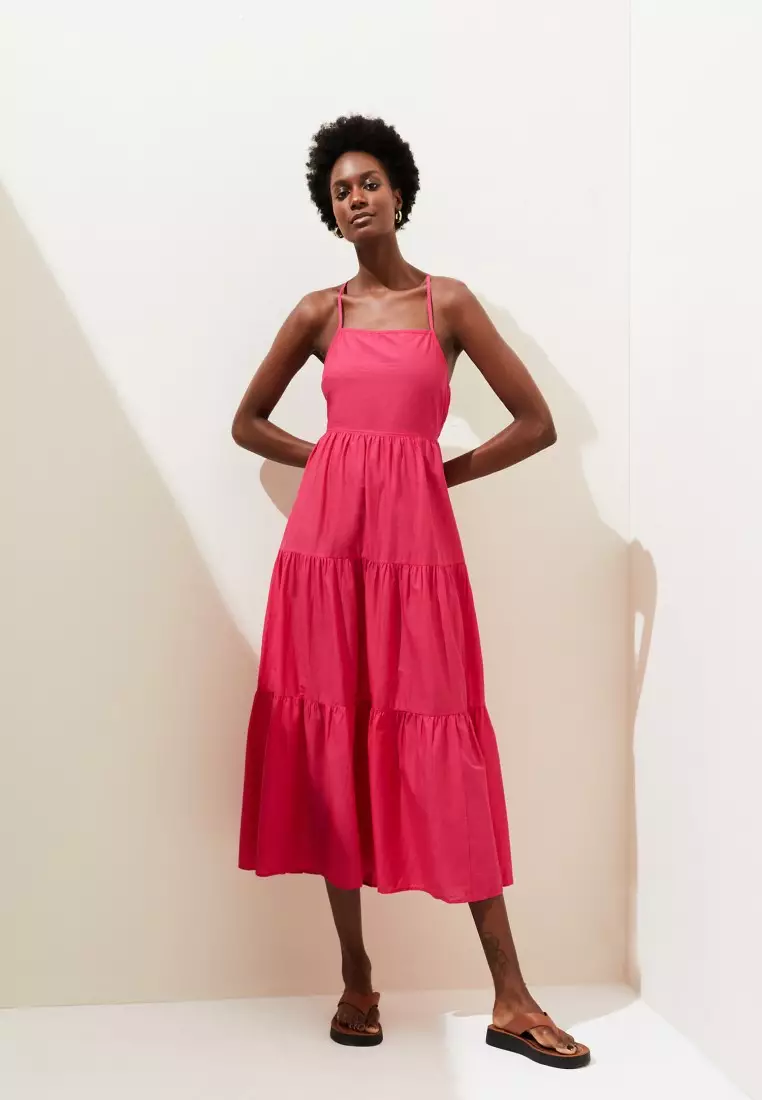 Buy MARKS SPENCER Pure Cotton Square Neck Midaxi Beach Dress