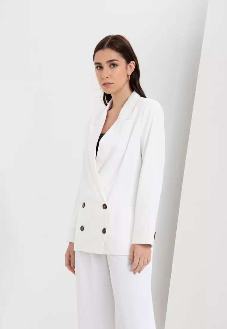 White suit blazer womens store