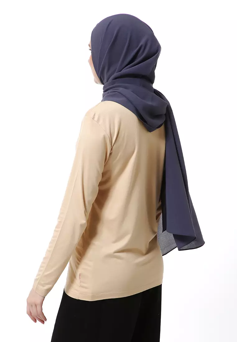 Marit Pashmina Syari Polos Muslimah Wanita Premium High Quality -  Steel Grey