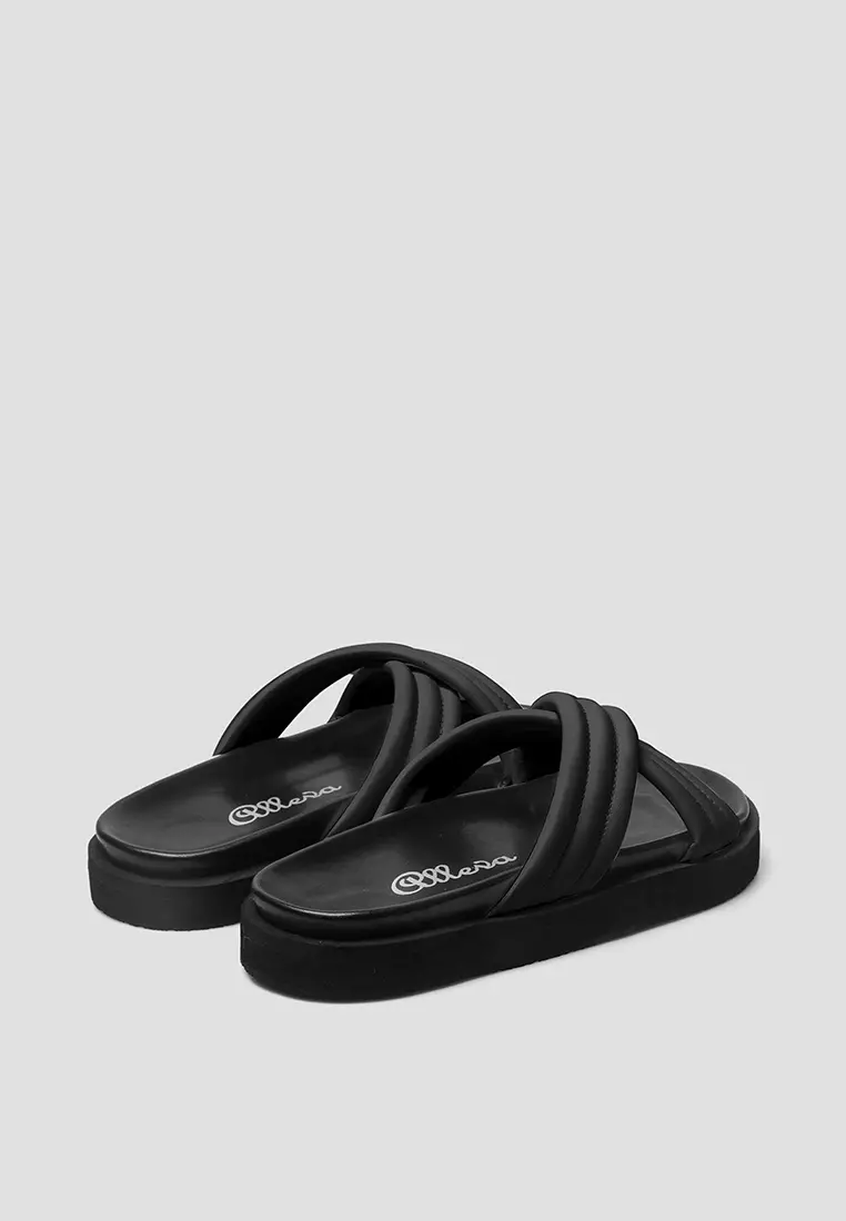 Alice Full Black Slide Sandals