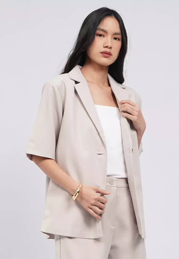Oversized Short Sleeve Blazer