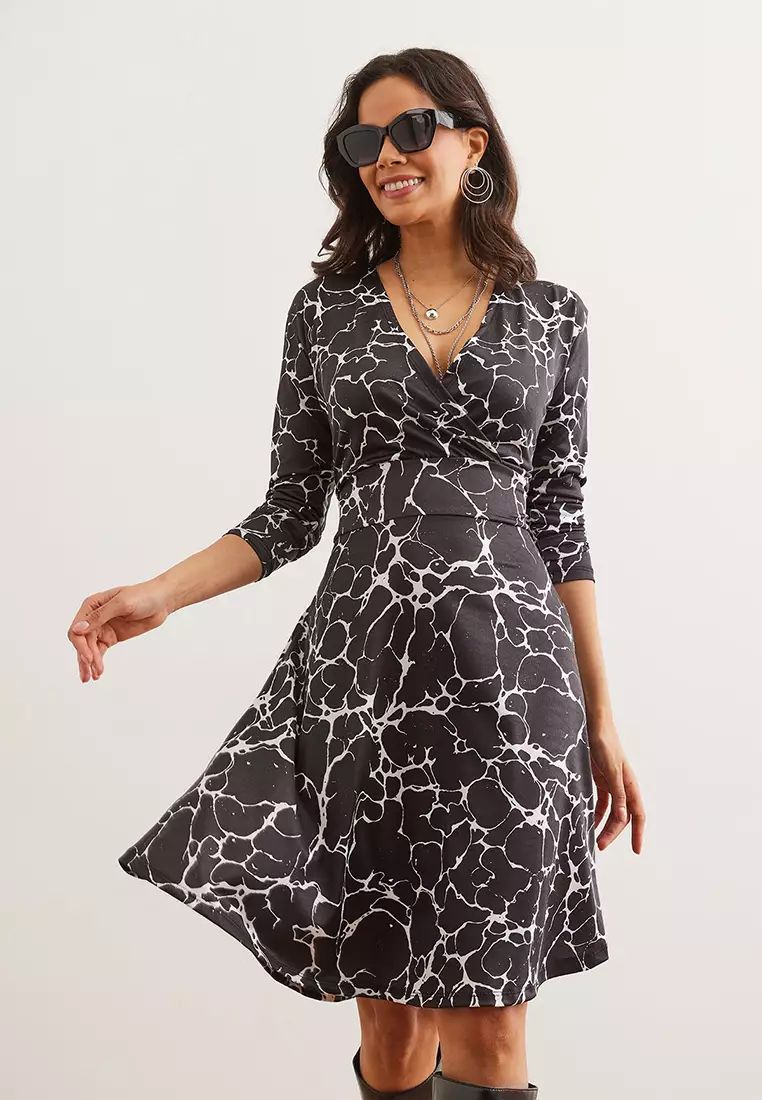 Double-Breasted Knitted Dress