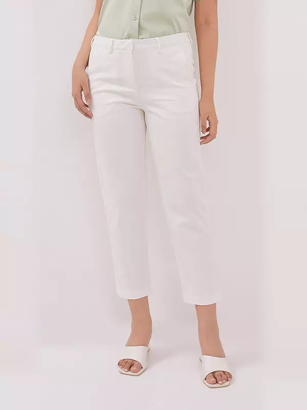 MINIMAL - Siela - Celana Chinos Ankle - Off White