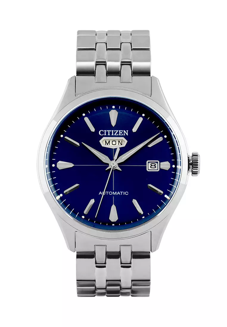 Citizen men's blue dial online stainless steel bracelet watch