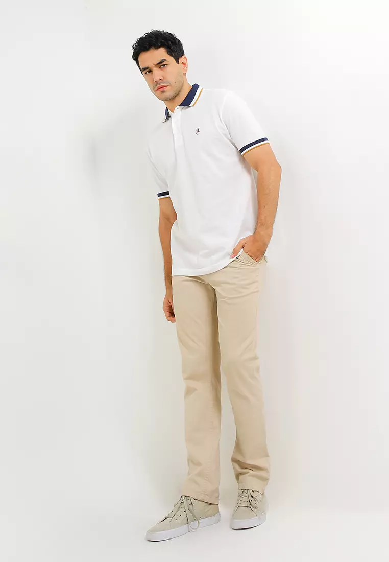 Chapin Jacquard Collar Polo Shirt