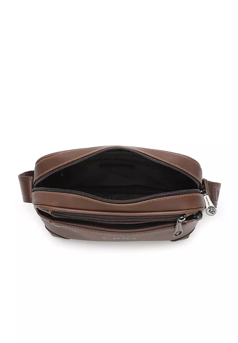 Men's Sling Bag / Crossbody Bag (Tas Selempang Pria) - Cokelat