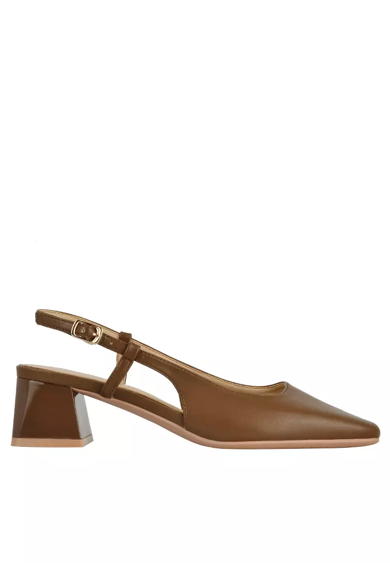 Discount on Twenty Eight Shoes  shoes - SKU: 4.5CM Square Toe Slingback Mid Heels XJ333-15
