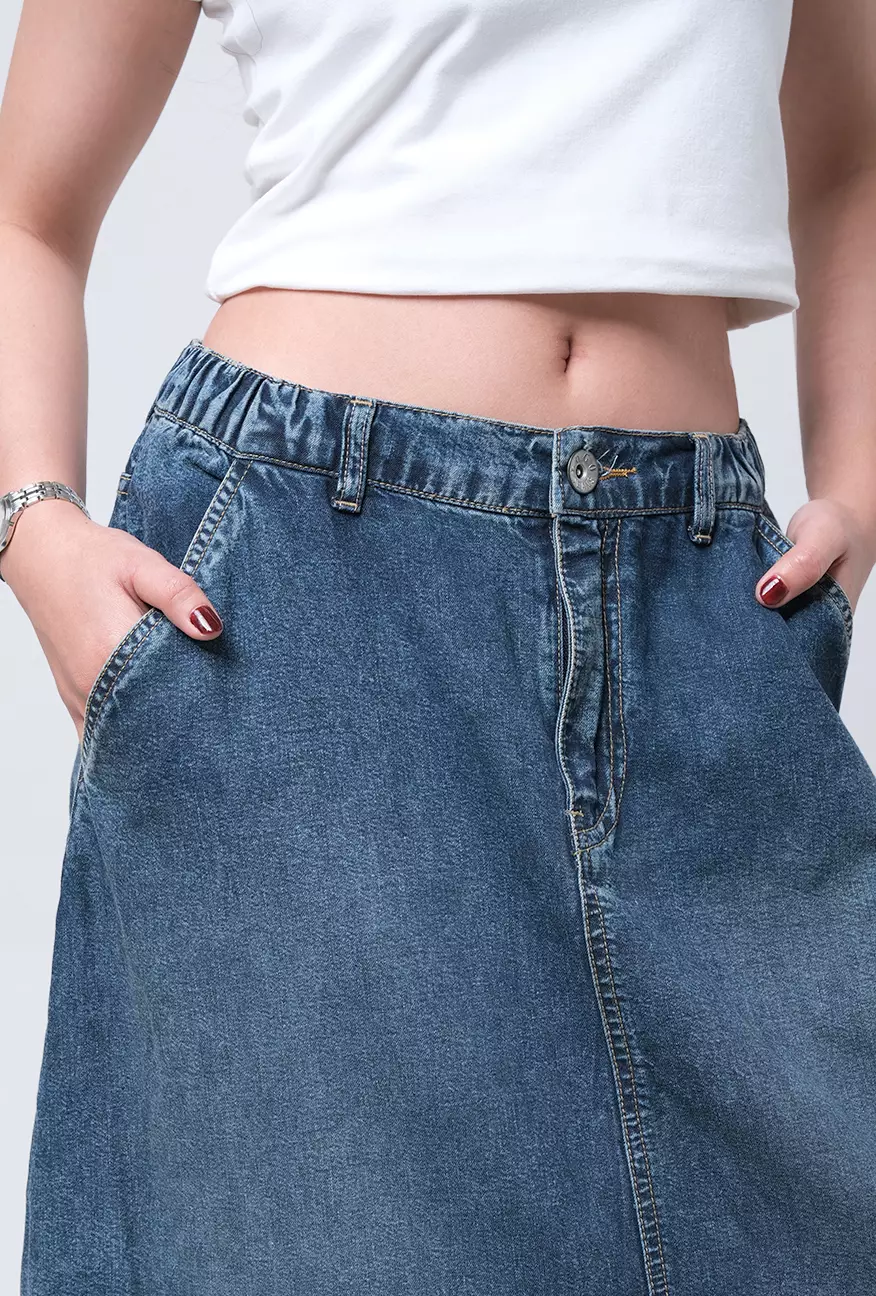 Rok Panjang Grace Medium Dark Denim