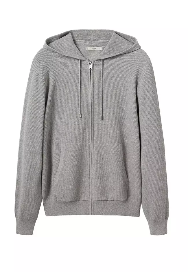 Mango hooded cardigan sales
