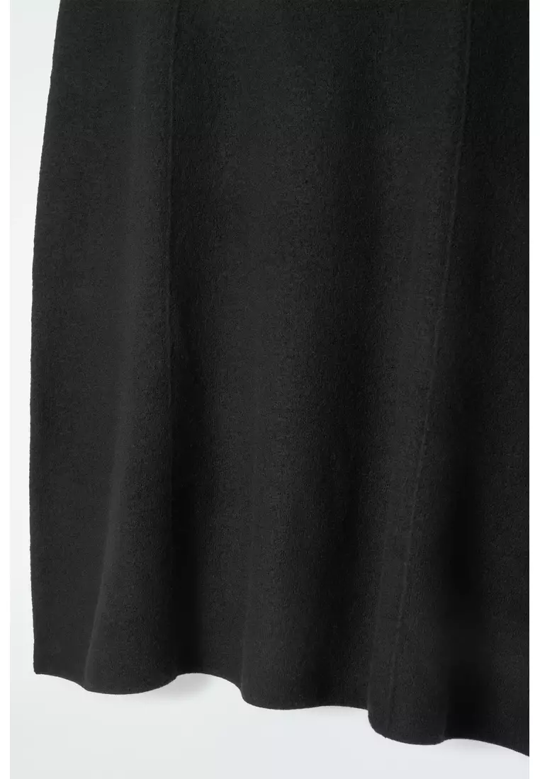 PANELLED WOOL SHIFT DRESS