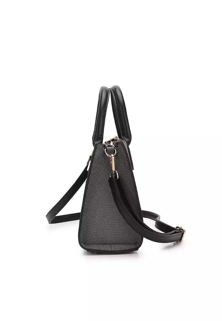 Women's Top Handle Bag / Sling Bag / Crossbody Bag / Shoulder Bag (Tas Tangan Wanita / Tas Selempang Wanita / Tas Bahu Wanita) - Hitam