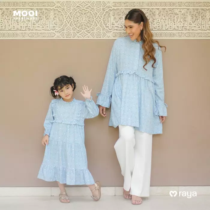 Mooi Tunik Wanita Atasan Wanita Raya Collection Narinda Tunic - Khaki