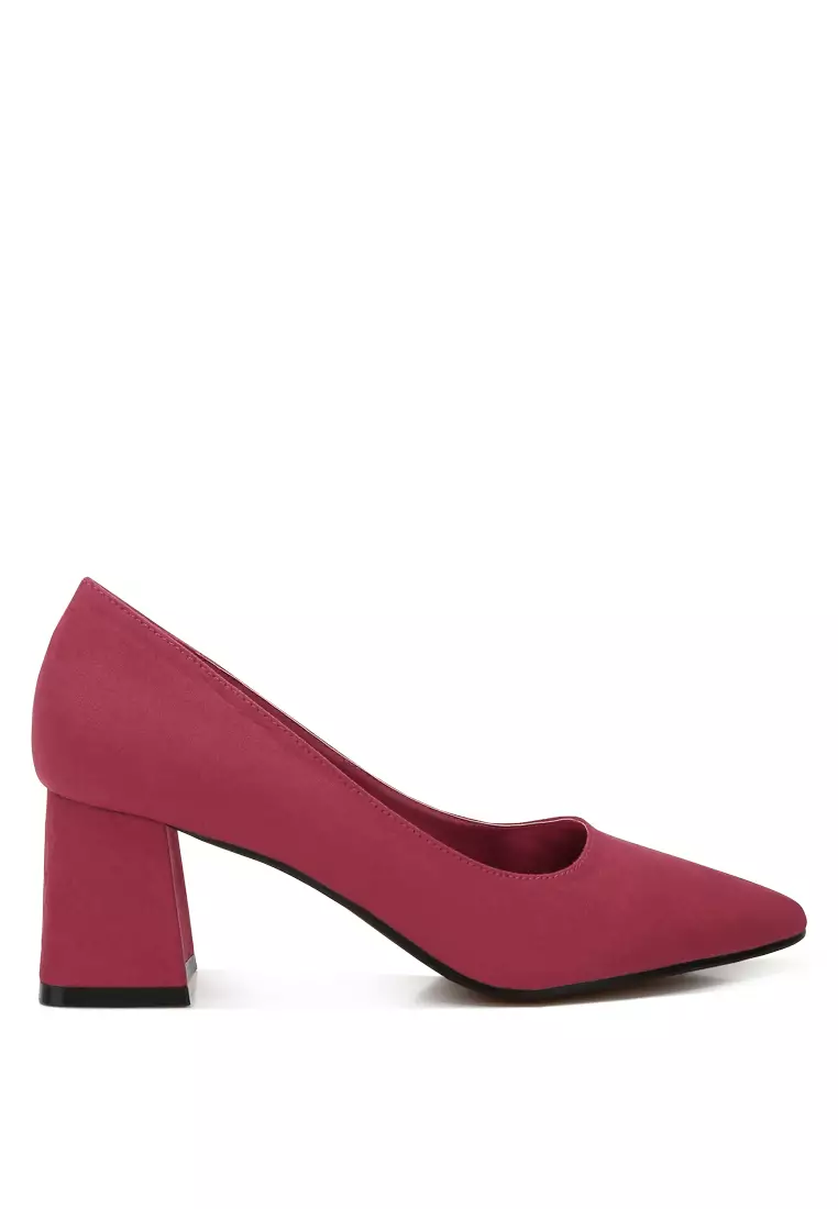 Discount on London Rag  shoes - SKU: Block Heel Pumps in Burgundy