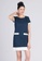 Paperdolls blue Zabrina Shift Dress With Contrast Front Decorative Pocket FECCDAA9EE1F6FGS_1