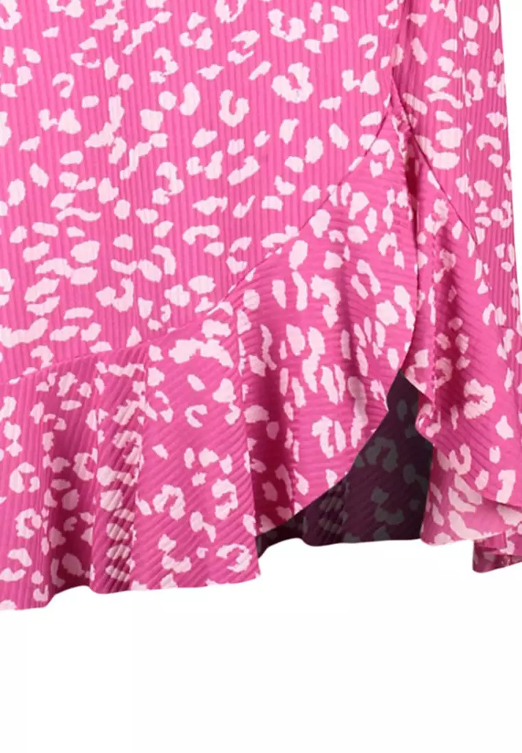 High Waist Print Midi Skirt