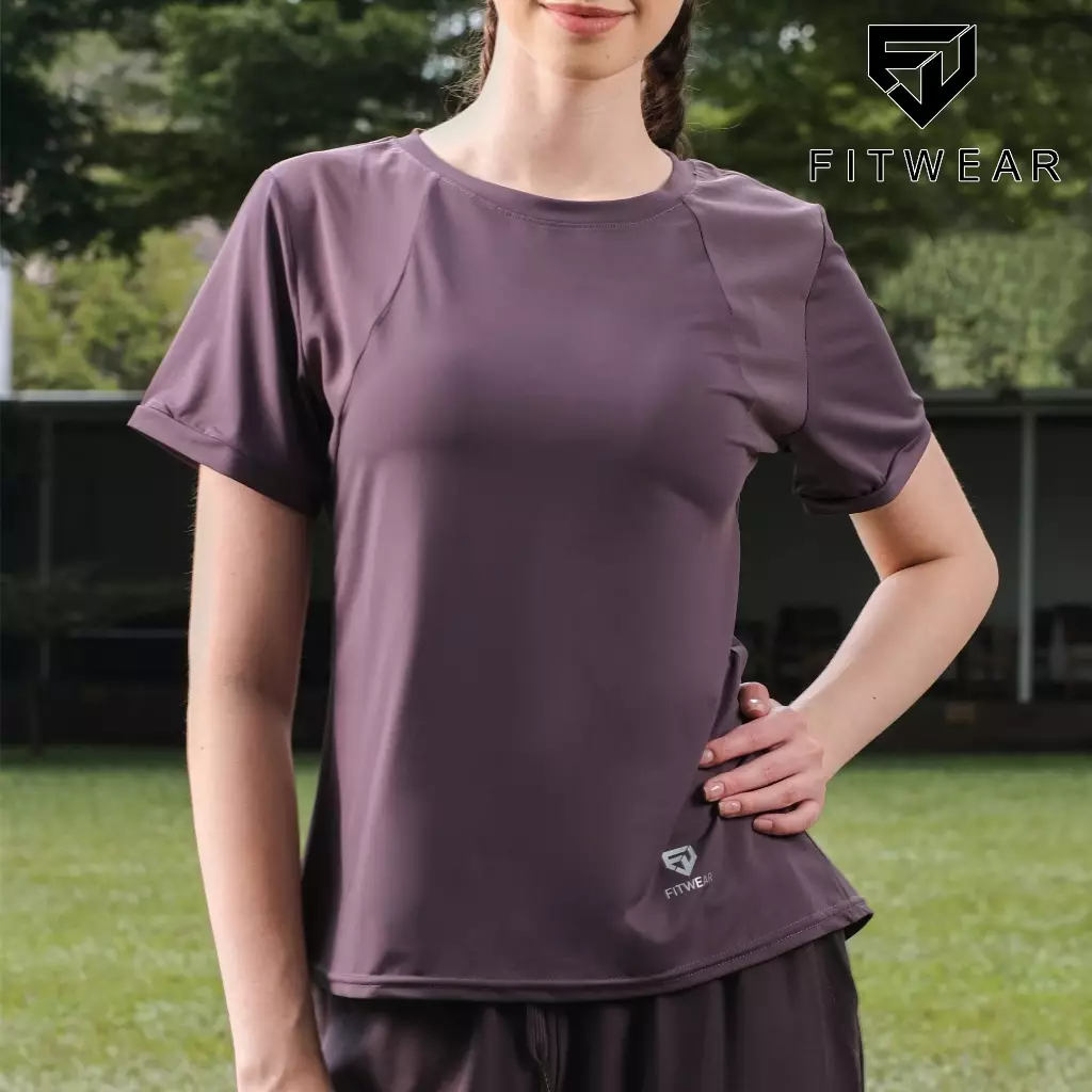 Fitwear Kaos Olahraga Wanita WENDY BACKMESH SLIT S/S - OLD LAVENDER