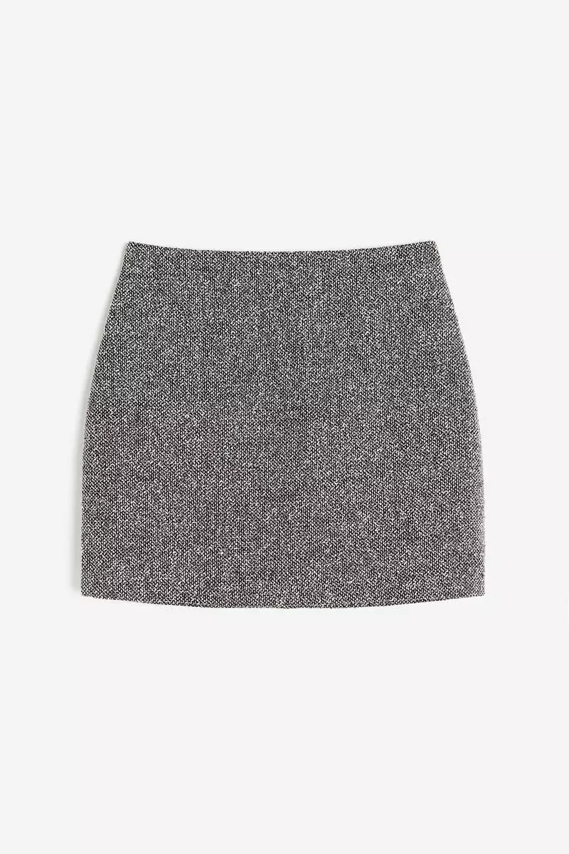 Textured mini skirt
