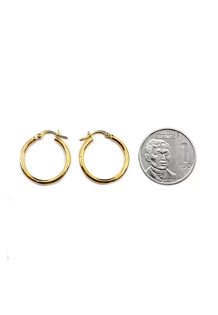 18K Italian Made Yellow Gold Earrings