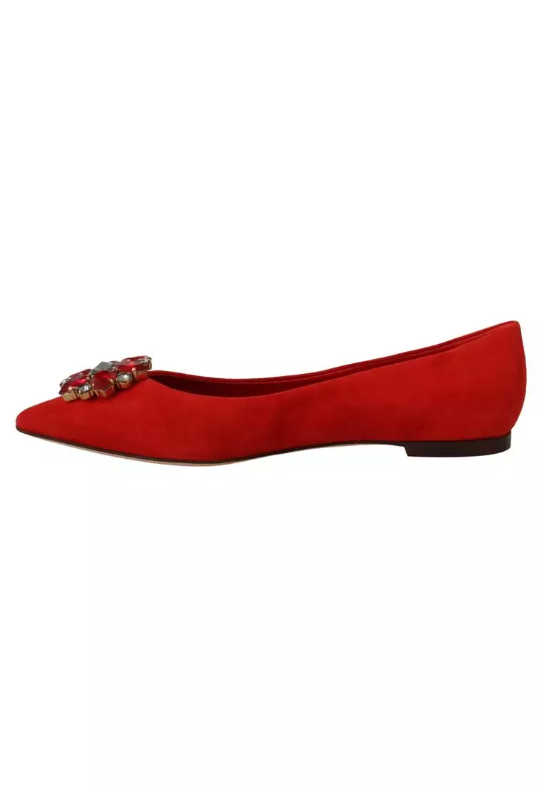 Red flat dress shoes hot sale