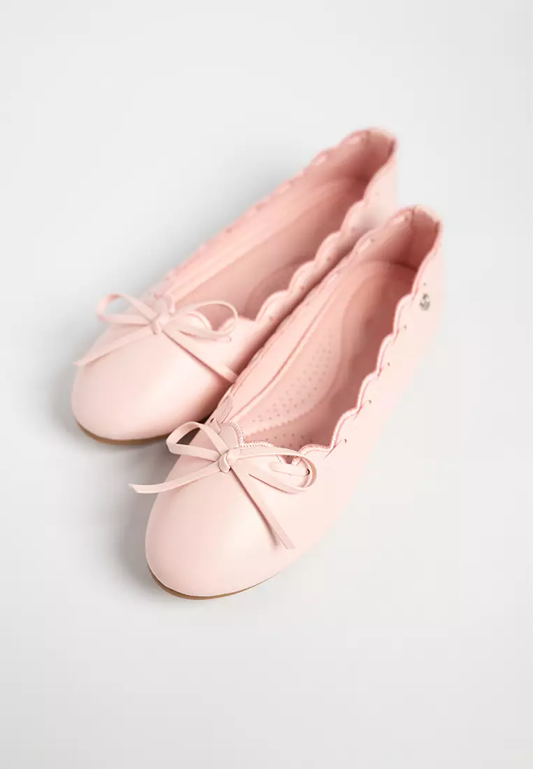Hannah Scallop Ribbon Flats