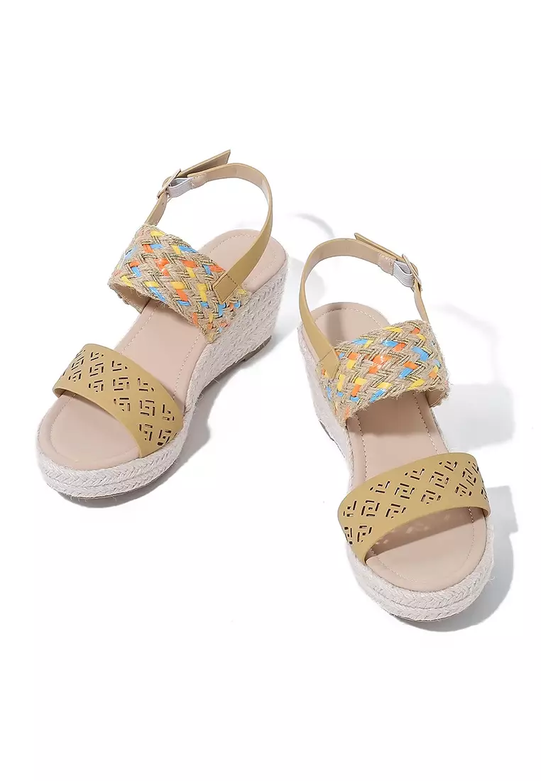 6.5CM Open Toe Wedge Espadrilles WTY258-4