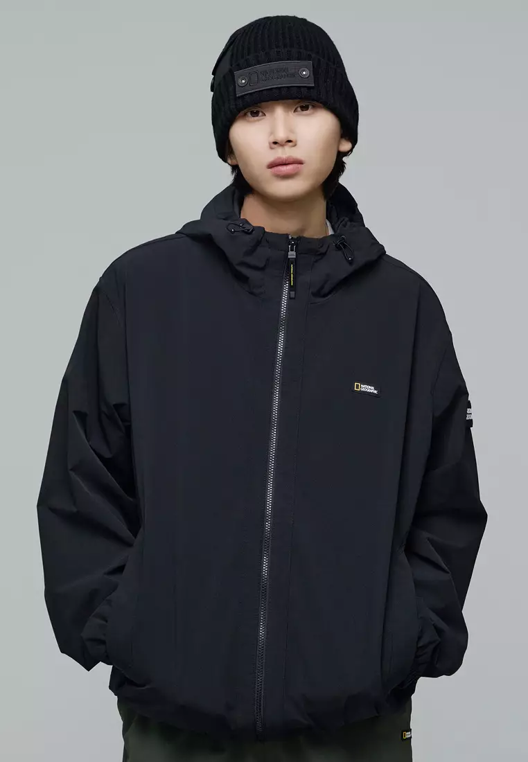 Unisex ARCHELON Woven Stretch Hooded Zip-Up Jacket
