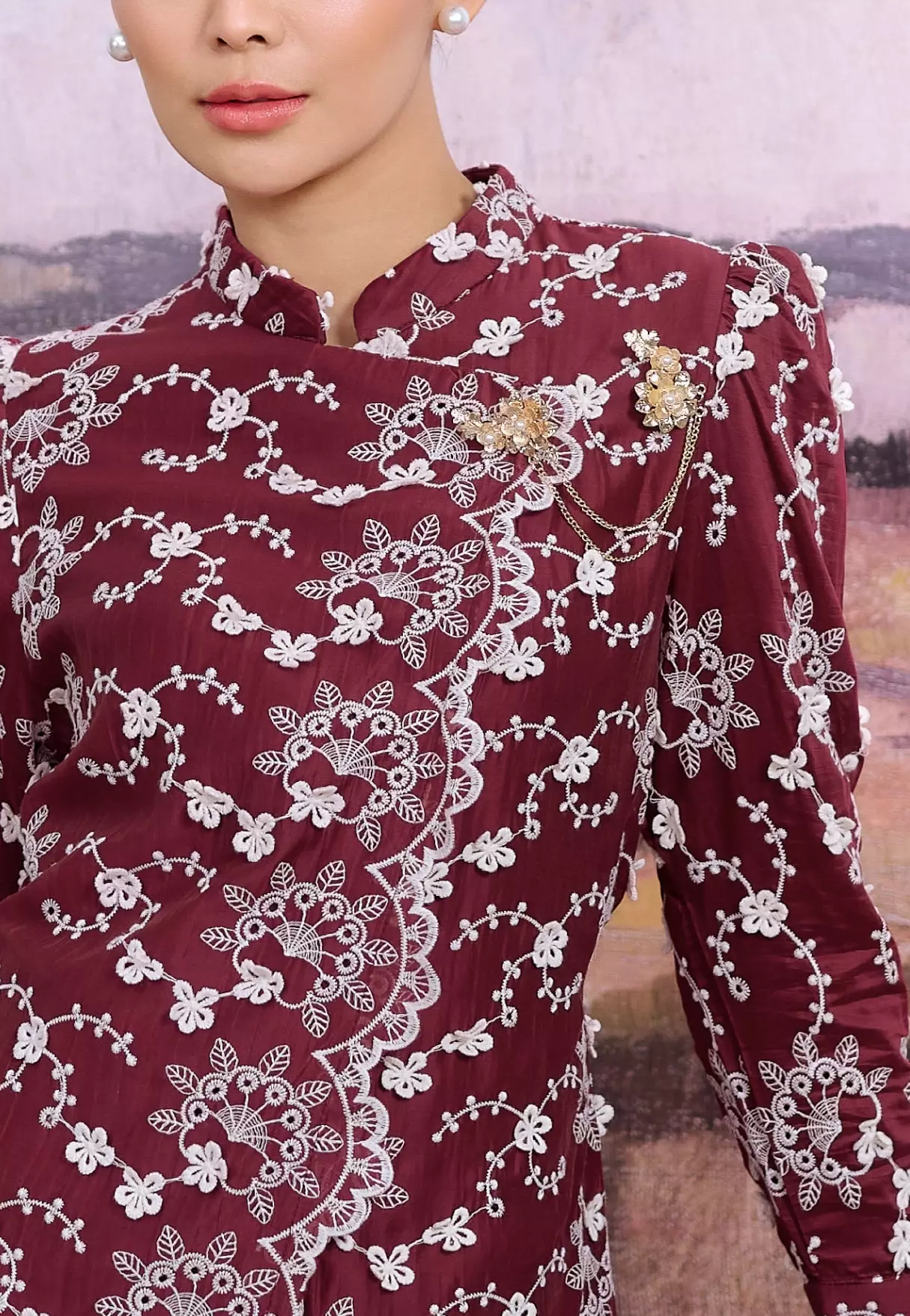 Naira Blouse - Burgundy