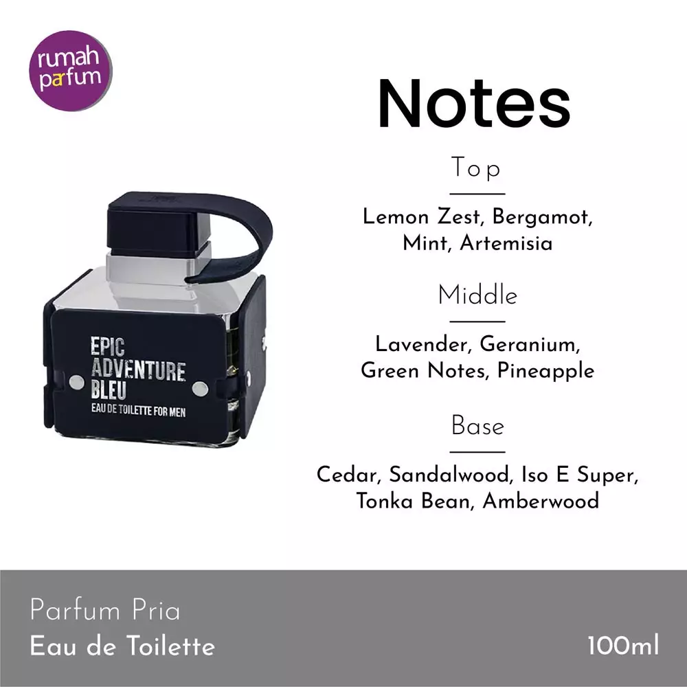 Emper Epic Adventure Bleu For Men 100 ML