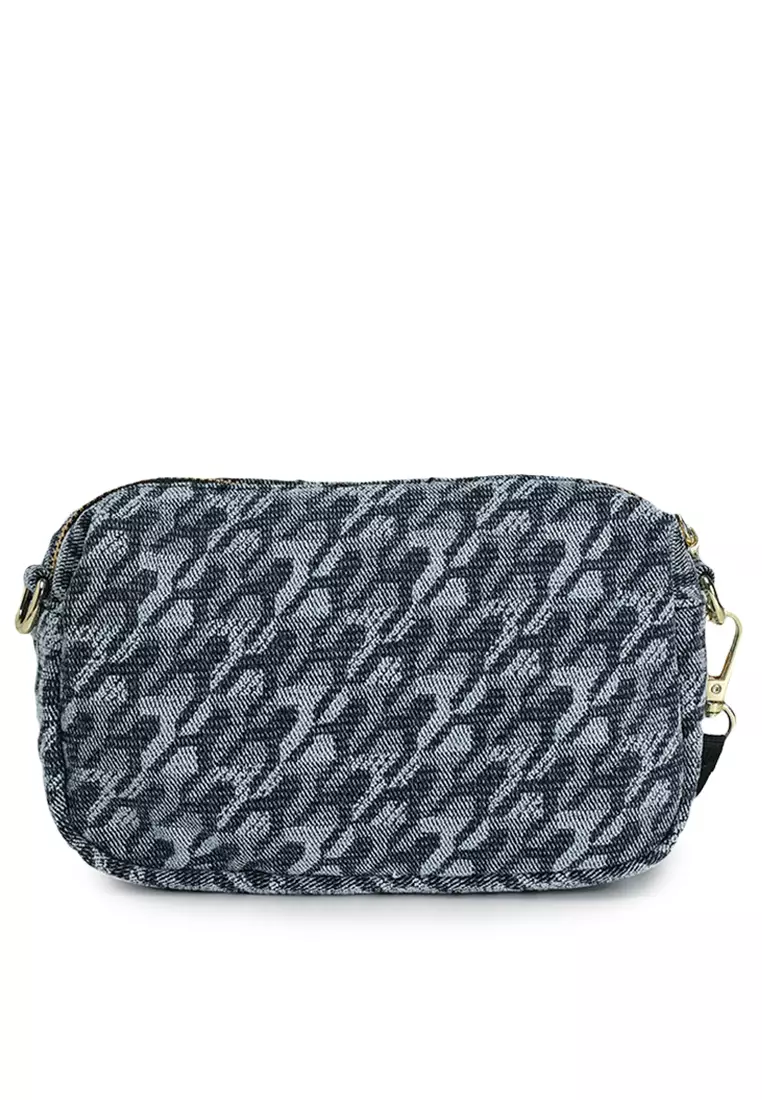 Denim Fabric Wristlet Pouch