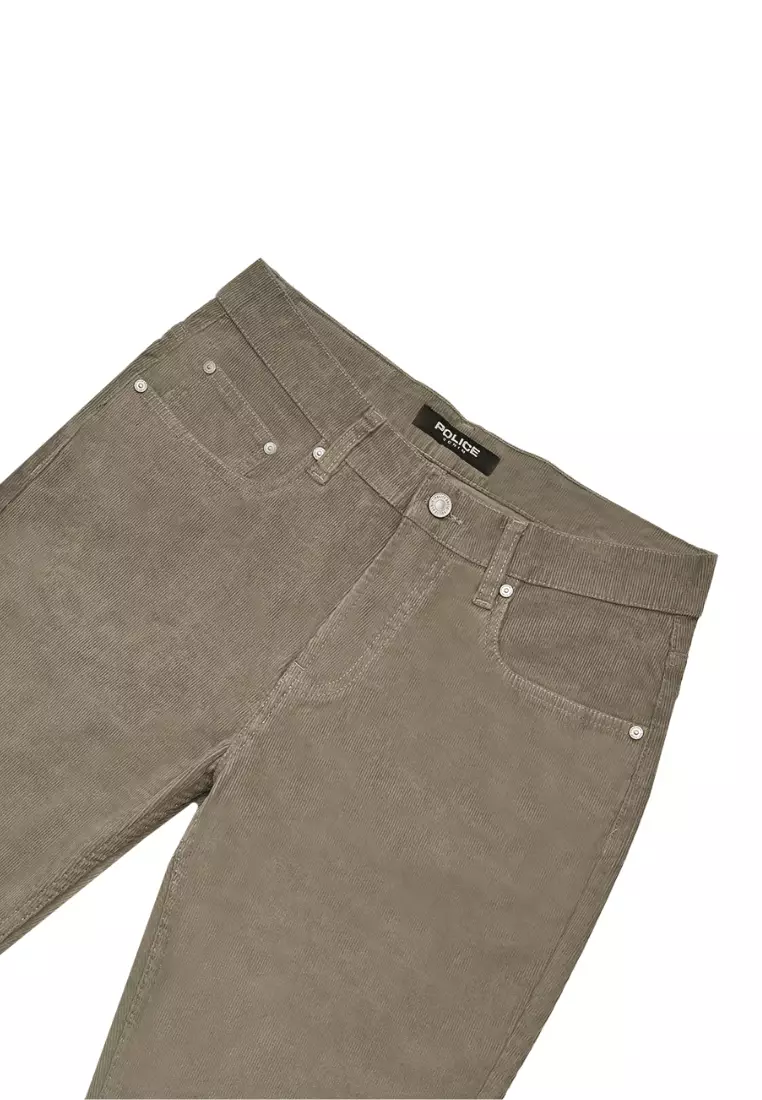 POLICE Celana Corduroy Premium Panjang Regular Fit Pria