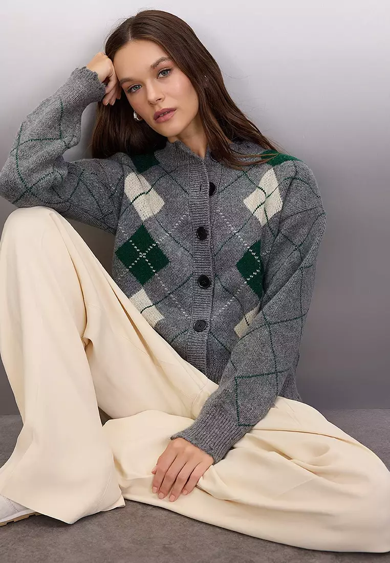 Mock Neck Cardigan